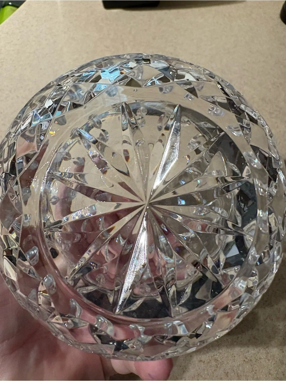 Vintage cut crystal rose bowl. Like new. 4.25” tall